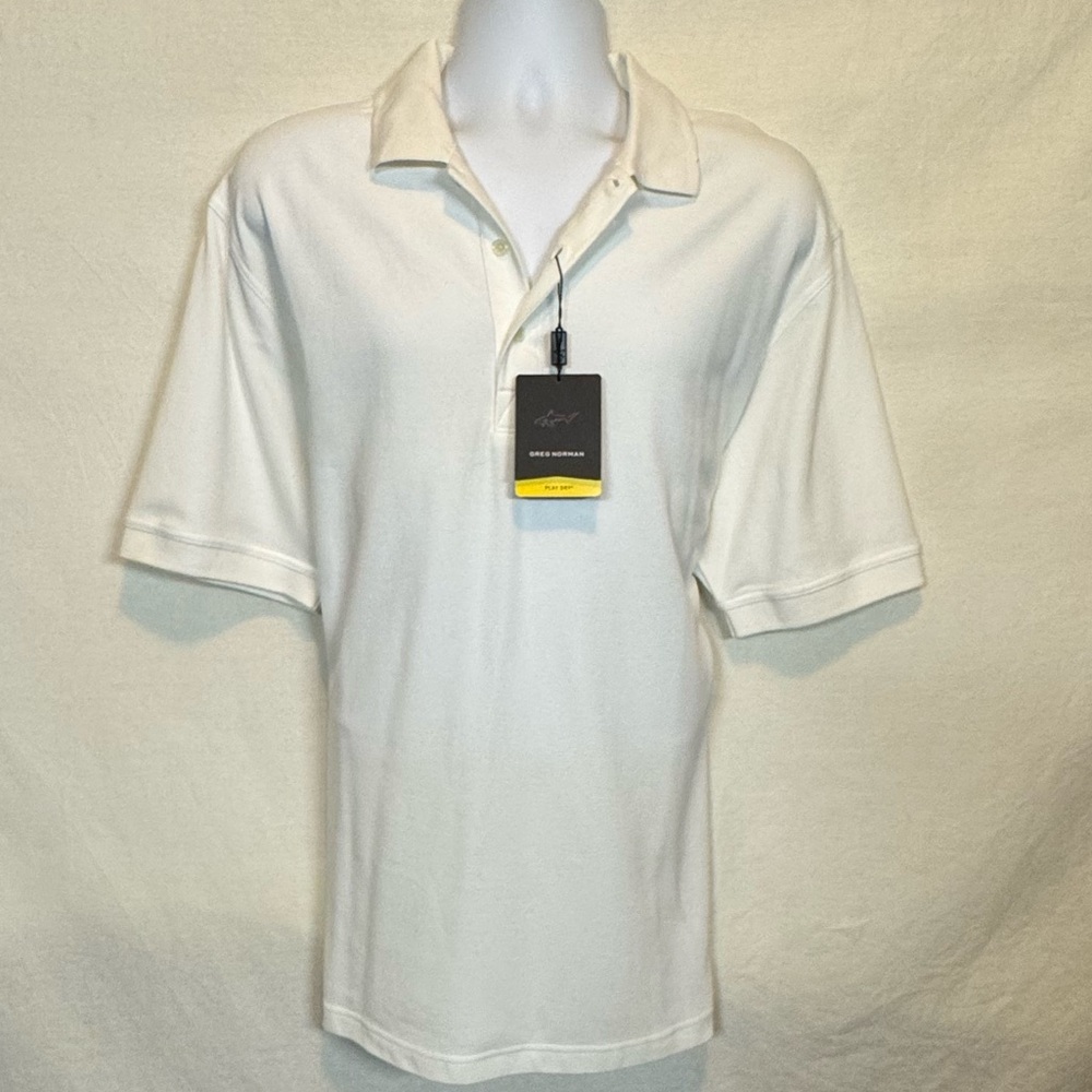 A-59 Men’s Greg Norman NWT White Polo‎ Shirt Size XL